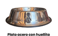 PLATO DE ACERO CON HUELLA