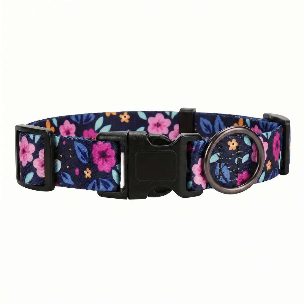 Collar Floral Ajustable para Perros
