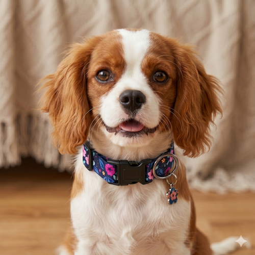 Collar Floral Ajustable para Perros